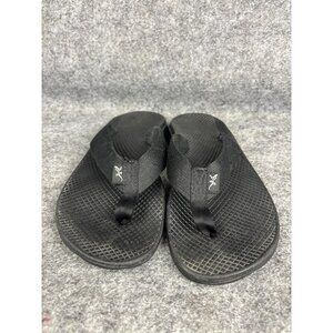 Chaco Sandals Womens Size 8 Black Flip Flops Thong Webbing Strap Comfort Casual